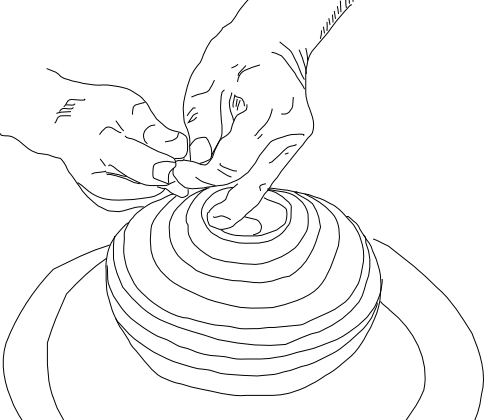 DESSIN MAINS DE POTIER