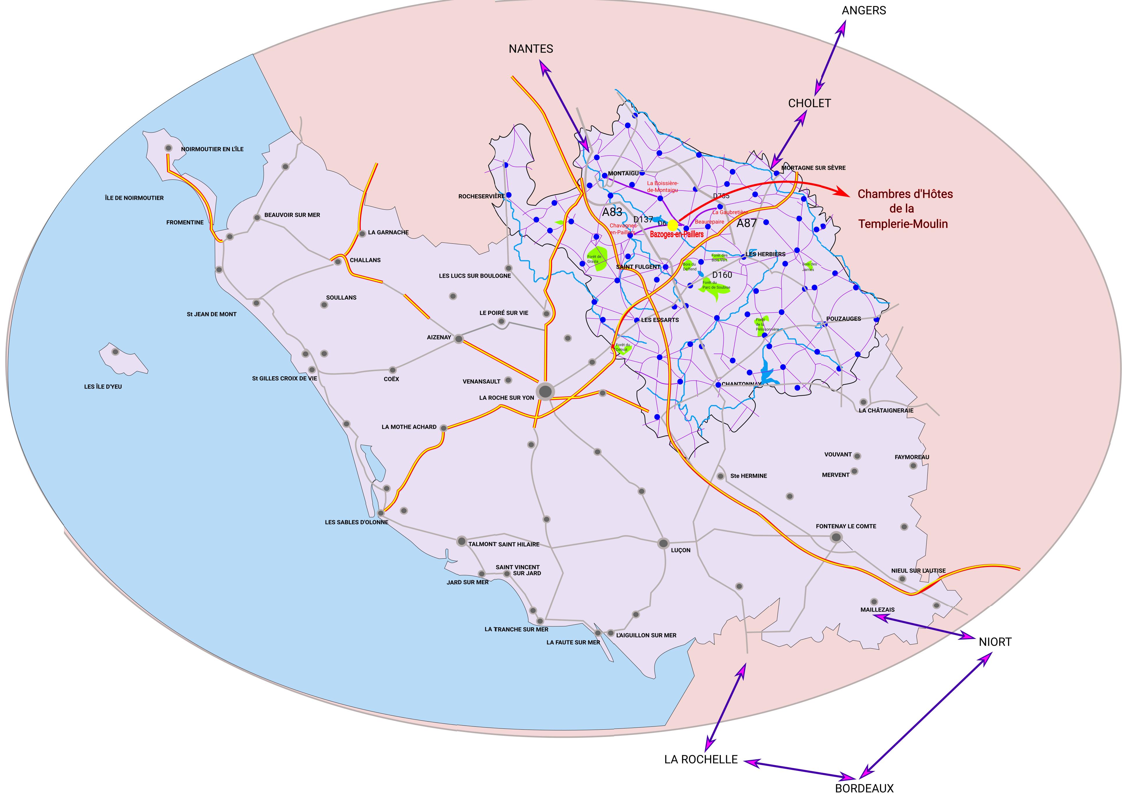 carte situation Vendée